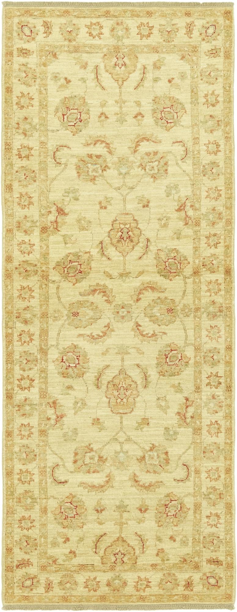 2' 6 x 6' 8 Hand Knotted Peshawar Ziegler Runner Rug