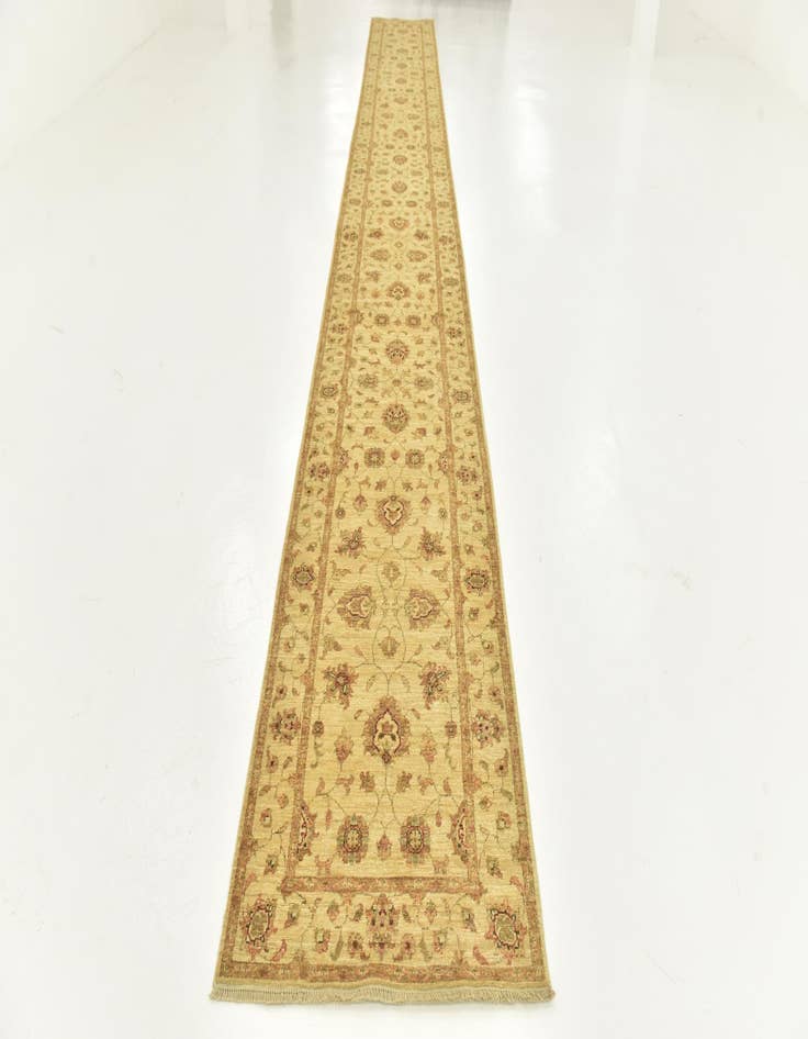 Detail image of 2' 9 x 22' 5 Hand Knotted Peshawar Ziegler Runner Rug