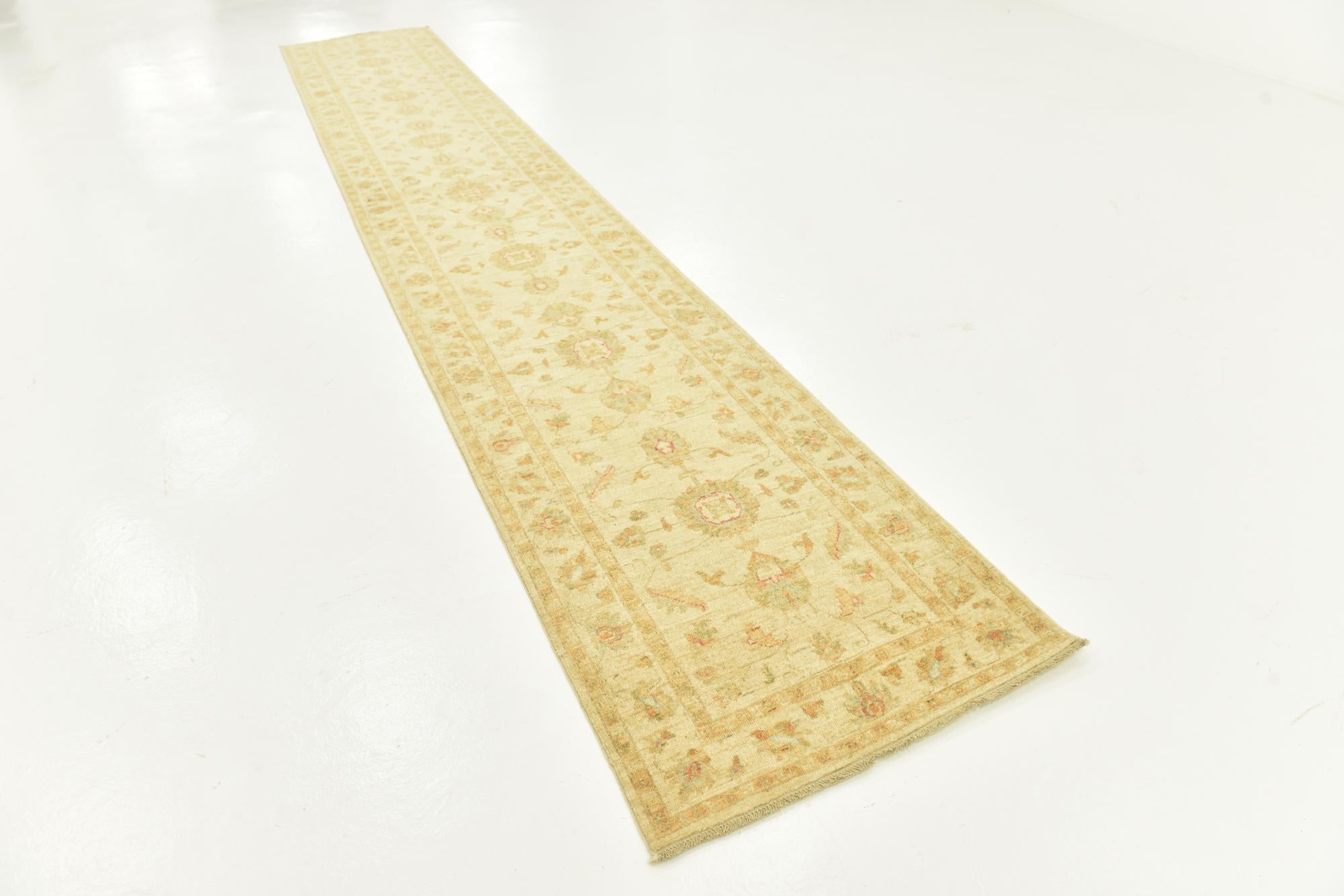 2' 8 x 16' 5 Hand Knotted Peshawar Ziegler Runner Rug