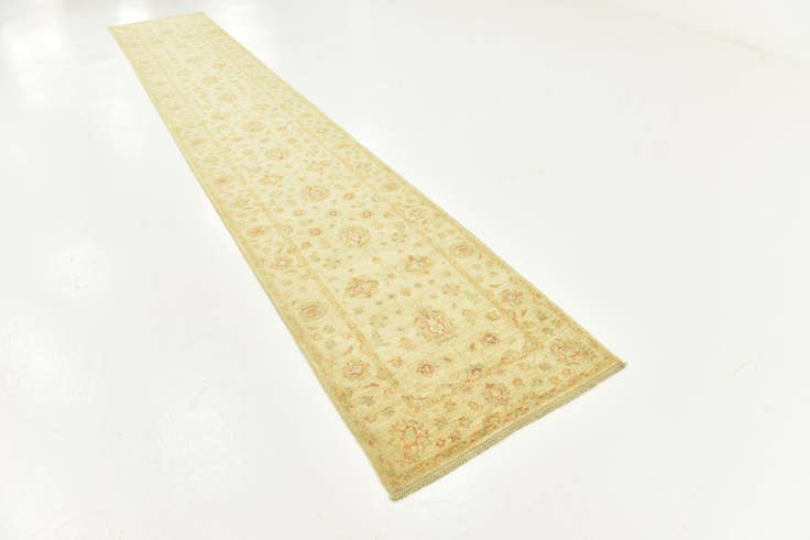 Detail image of 2' 8 x 16' 1 Hand Knotted Peshawar Ziegler Runner Rug