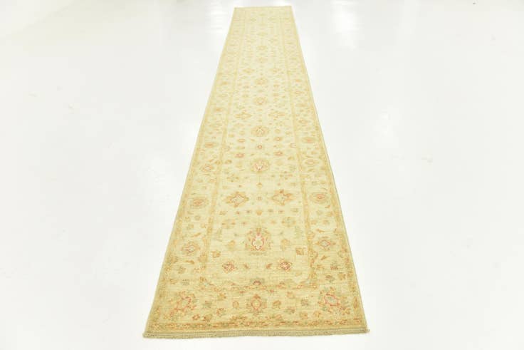 Detail image of 2' 8 x 16' 1 Hand Knotted Peshawar Ziegler Runner Rug