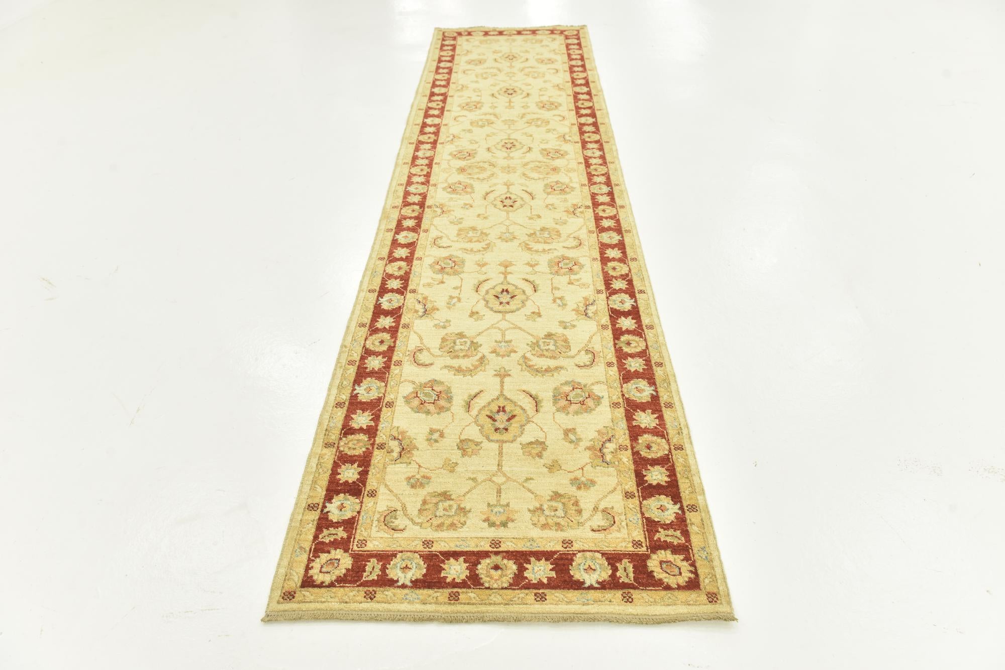 2' 9 x 11' 1 Hand Knotted Peshawar Ziegler Runner Rug