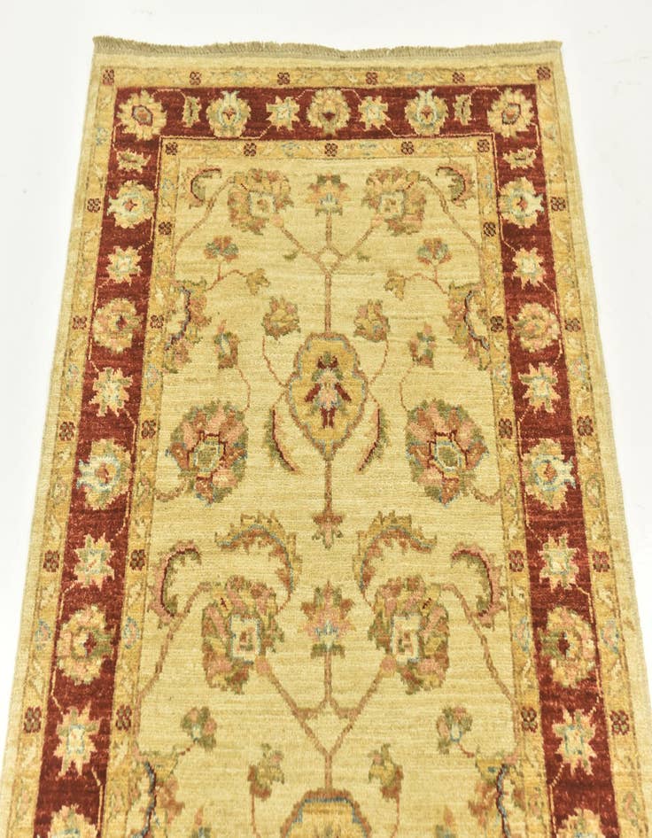 Detail image of 2' 9 x 11' 1 Hand Knotted Peshawar Ziegler Runner Rug