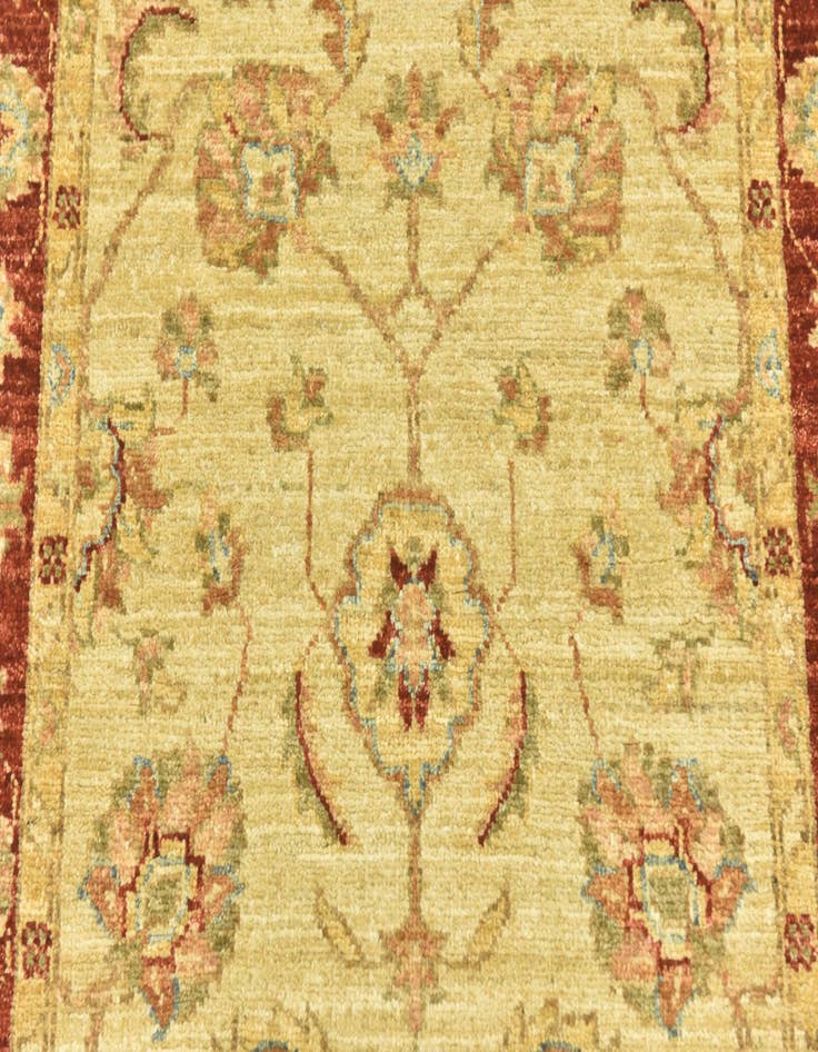 Detail image of 2' 9 x 11' 1 Hand Knotted Peshawar Ziegler Runner Rug