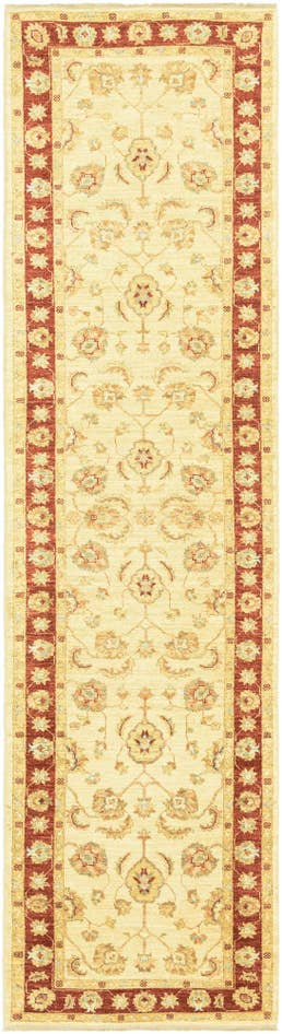Detail image of 2' 9 x 11' 1 Hand Knotted Peshawar Ziegler Runner Rug
