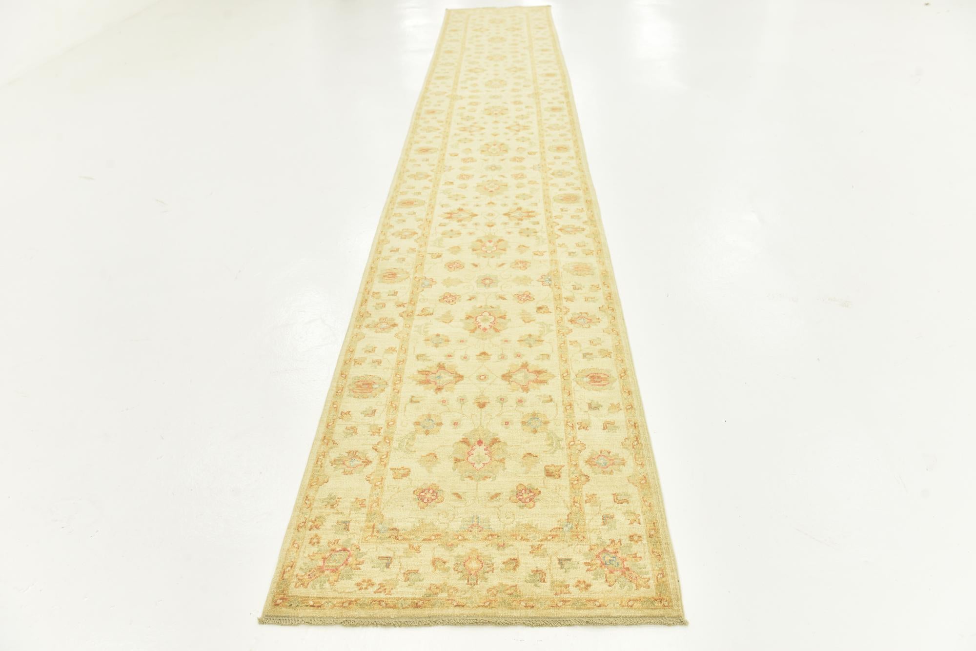 2' 9 x 16' 3 Hand Knotted Peshawar Ziegler Runner Rug