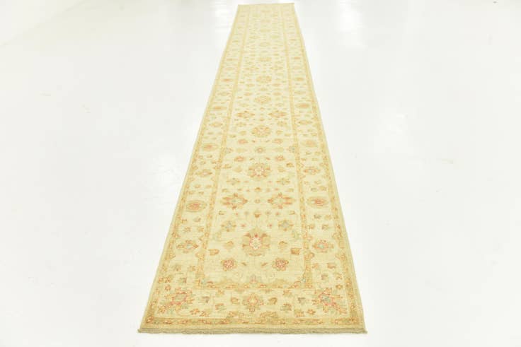 Detail image of 2' 9 x 16' 3 Hand Knotted Peshawar Ziegler Runner Rug