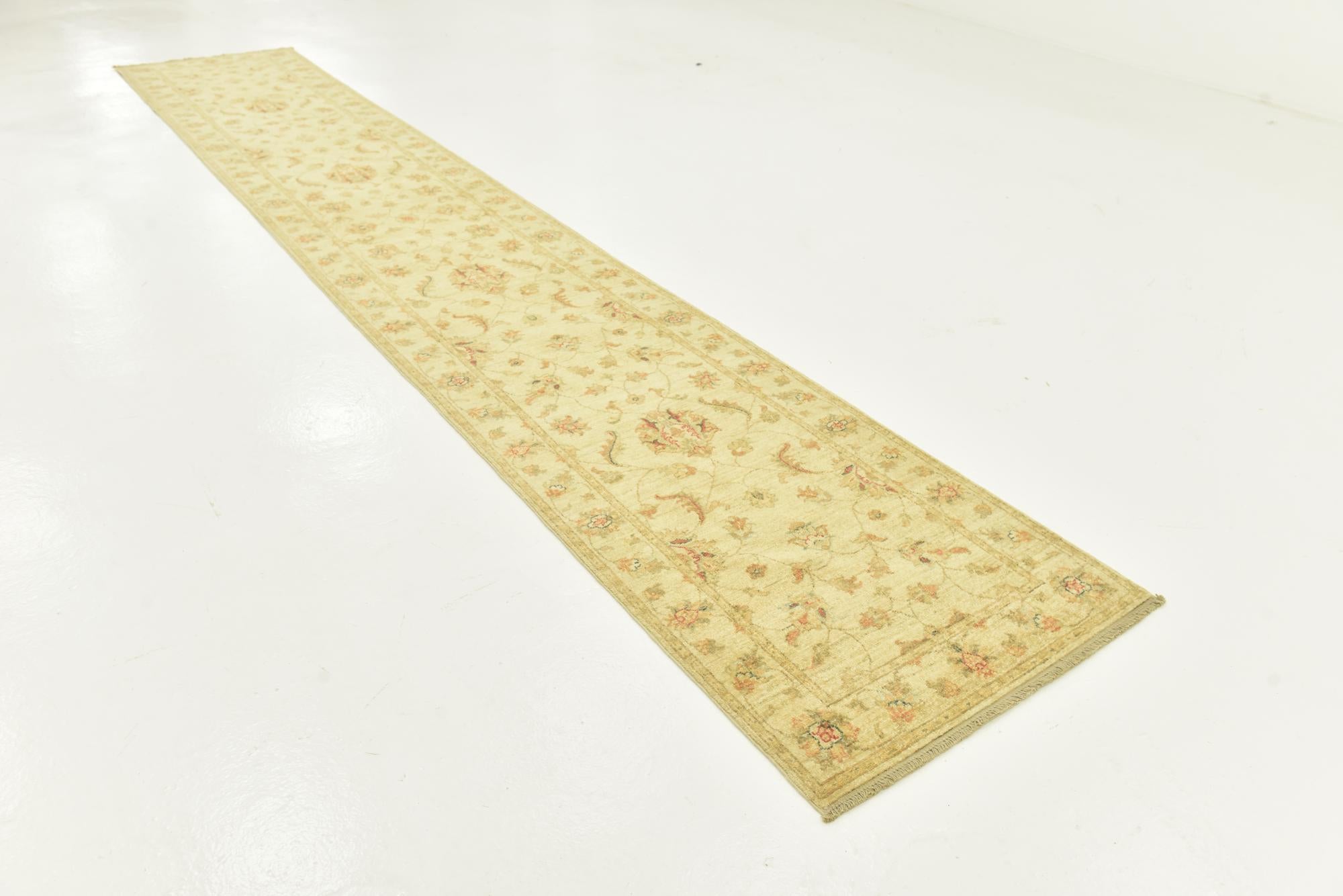 2' 8 x 16' Hand Knotted Peshawar Ziegler Runner Rug