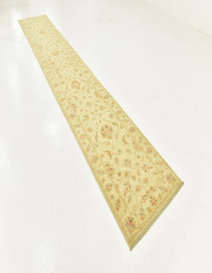 Detail image of 2' 8 x 16'  Hand Knotted Peshawar Ziegler Runner Rug