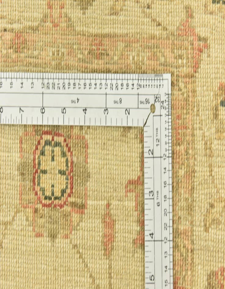 Detail image of 2' 8 x 22' 6 Hand Knotted Peshawar Ziegler Runner Rug