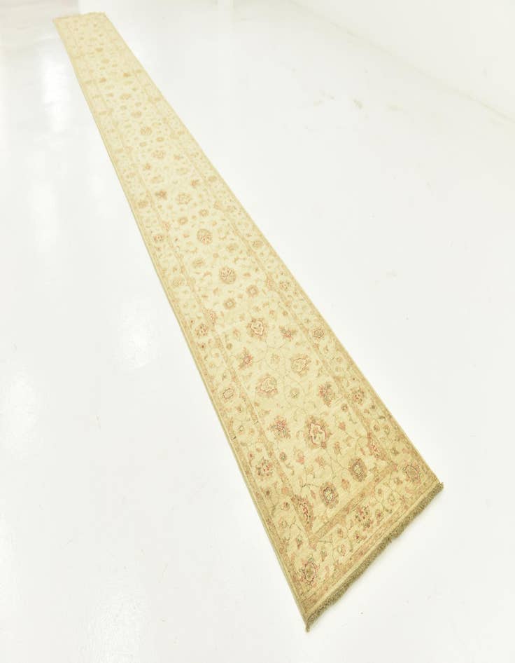 Detail image of 2' 8 x 22' 6 Hand Knotted Peshawar Ziegler Runner Rug