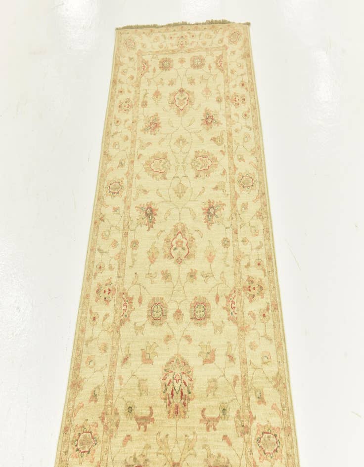 Detail image of 2' 8 x 22' 6 Hand Knotted Peshawar Ziegler Runner Rug