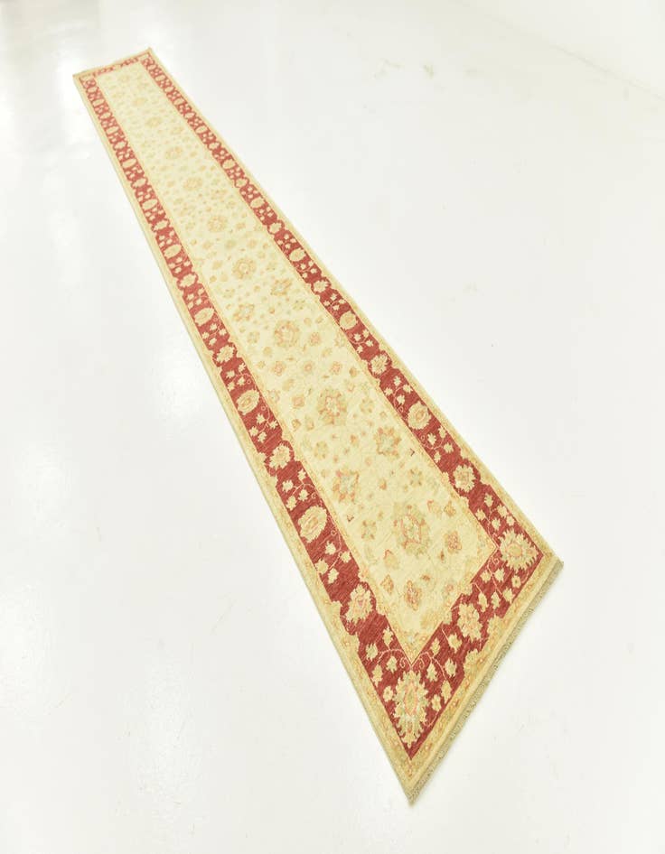 Detail image of 2' 7 x 16' 1  Hand Knotted Peshawar Ziegler Runner Rug