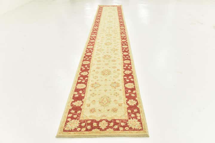 2' 7 x 16' 1 Hand Knotted Peshawar Ziegler Runner Rug