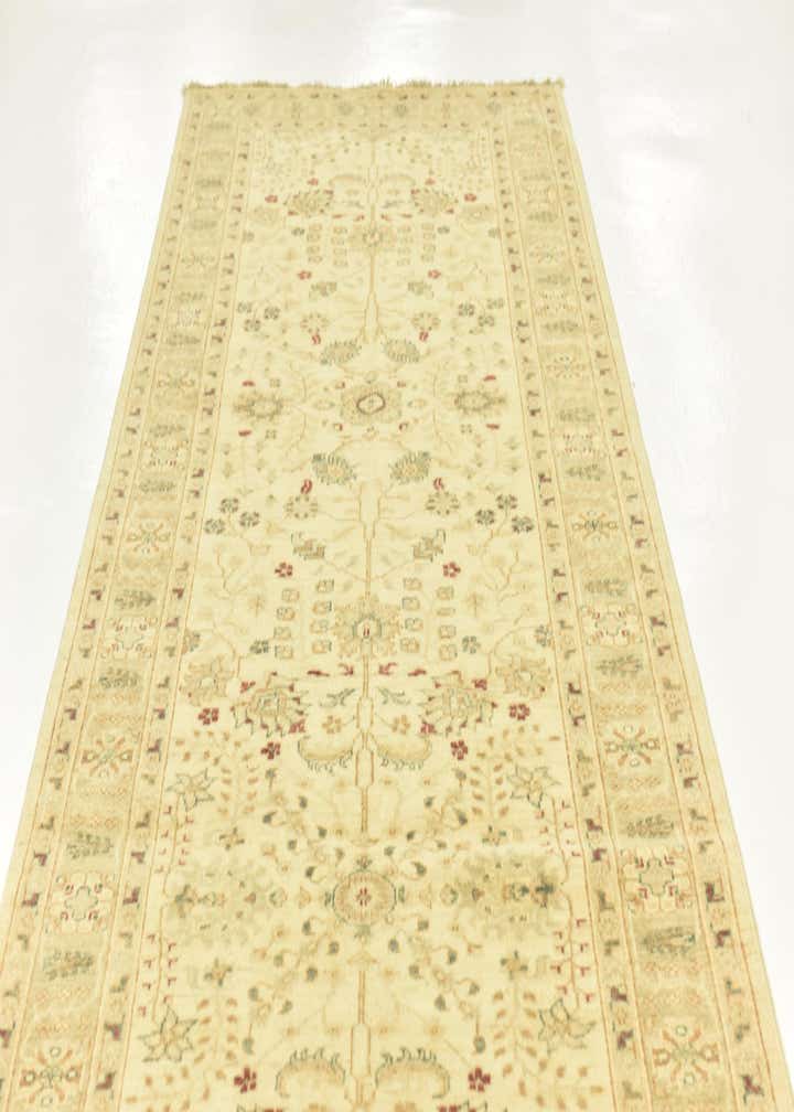 4' 4 x 17' 5 Hand Knotted Peshawar Ziegler Runner Rug
