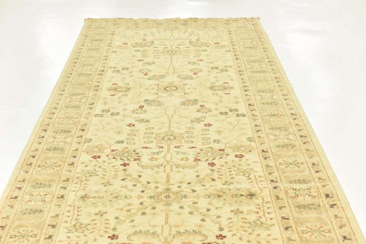 4' 4 x 17' 5 Hand Knotted Peshawar Ziegler Runner Rug