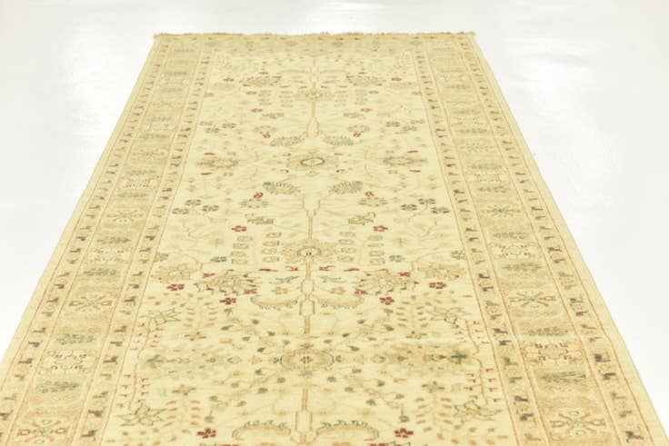 Detail image of 4' 4 x 17' 5 Hand Knotted Peshawar Ziegler Runner Rug