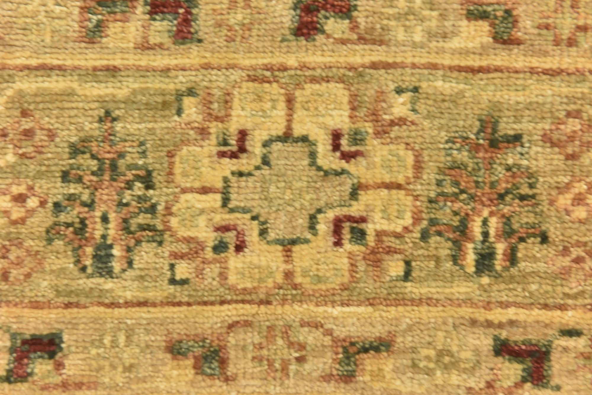 4' 4 x 17' 5 Hand Knotted Peshawar Ziegler Runner Rug