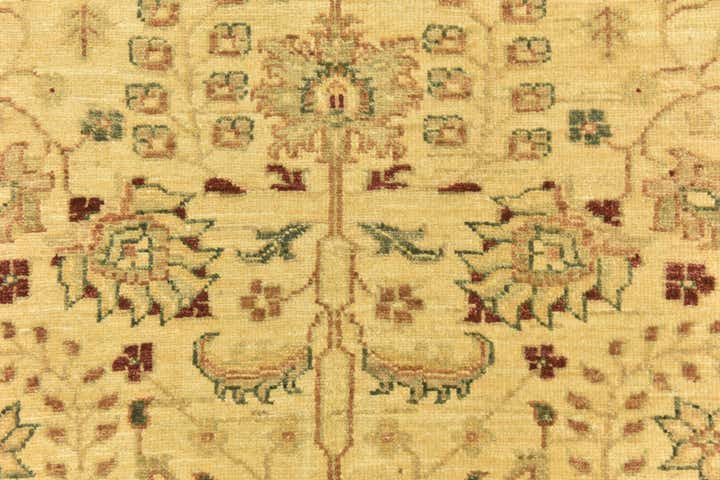4' 4 x 17' 5 Hand Knotted Peshawar Ziegler Runner Rug