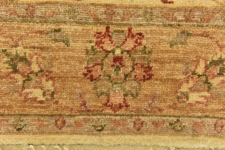Detail image of 4' x 16' 2 Hand Knotted Peshawar Ziegler Runner Rug