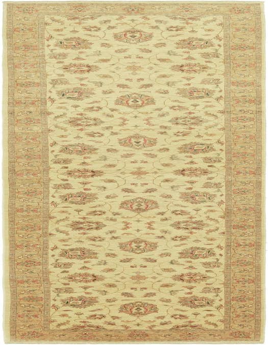 Detail image of 4' x 16' 2 Hand Knotted Peshawar Ziegler Runner Rug