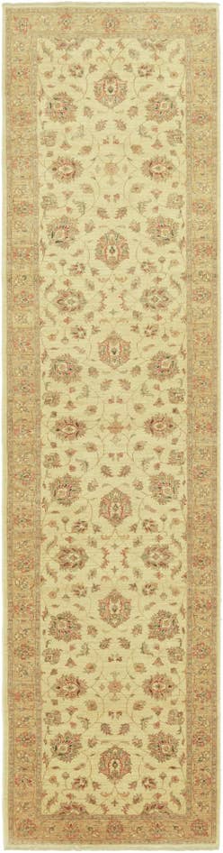 Detail image of 4' x 16' 2 Hand Knotted Peshawar Ziegler Runner Rug