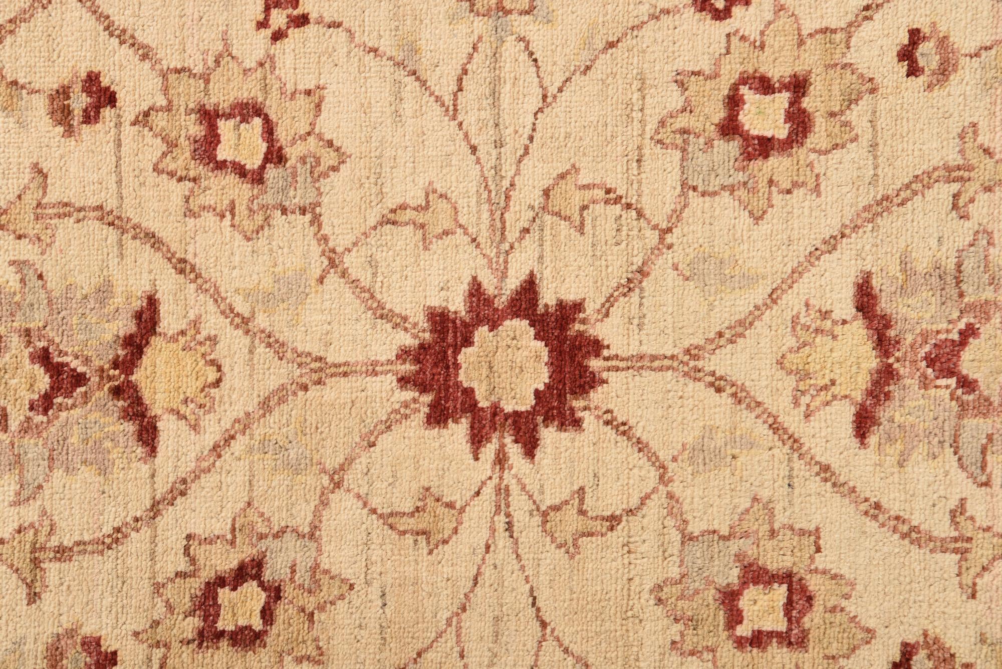 2' 11 x 8' 1 Hand Knotted Peshawar Ziegler Runner Rug