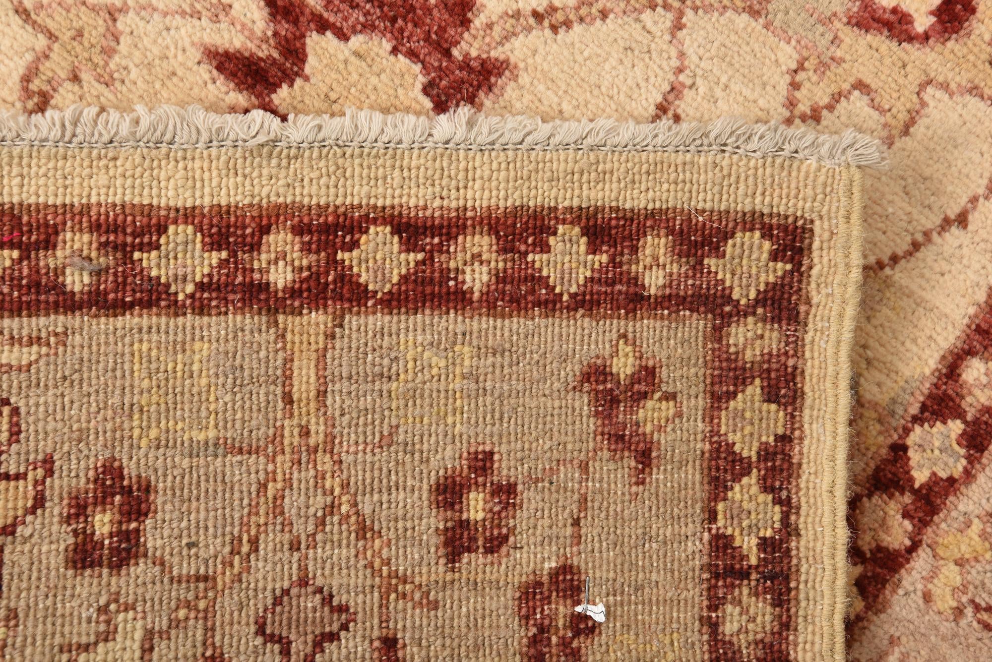 2' 11 x 8' 1 Hand Knotted Peshawar Ziegler Runner Rug