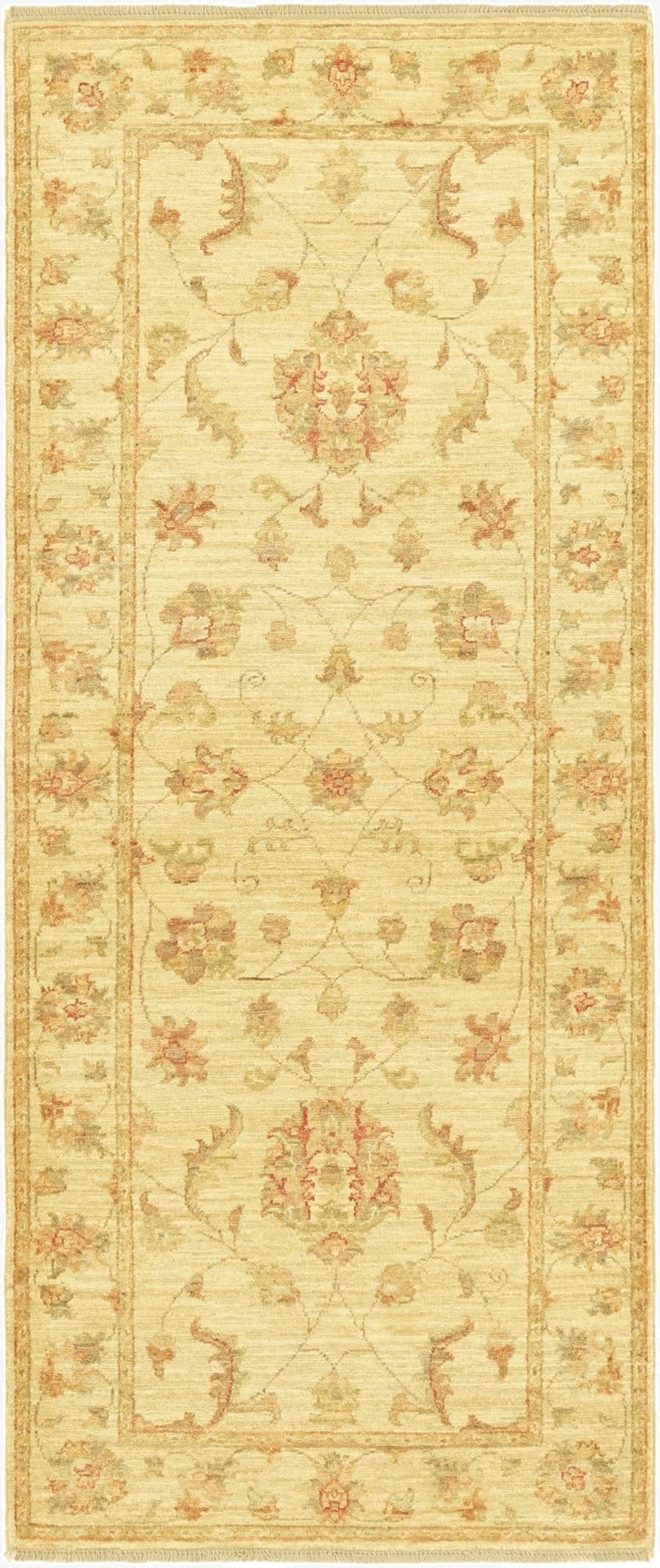 2' 7 x 6' 6  Hand Knotted Peshawar Ziegler Runner Rug