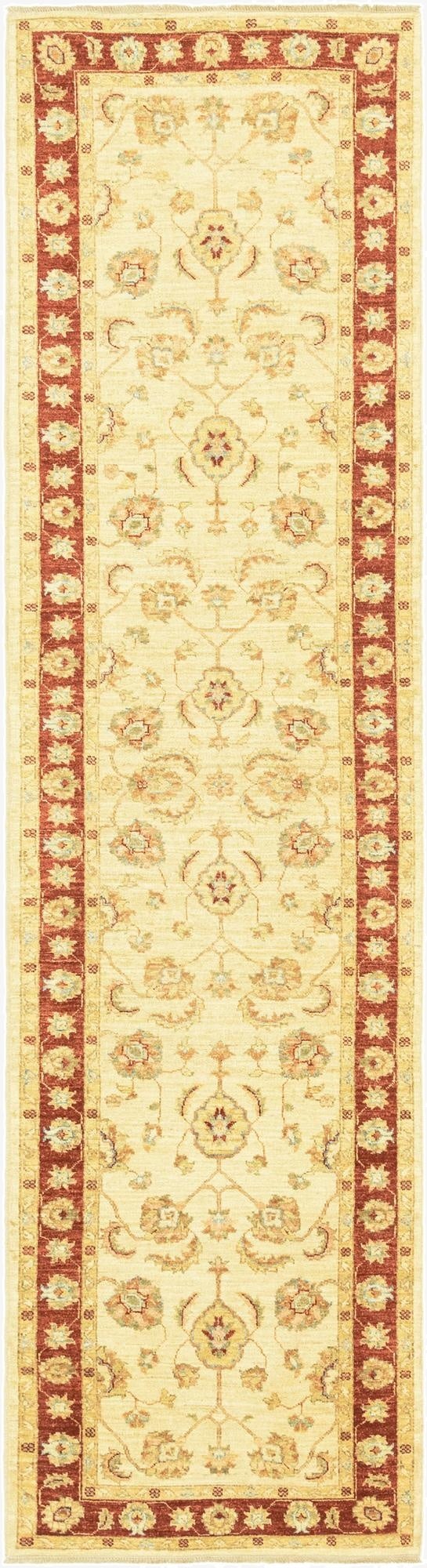 2' 9 x 11' 1  Hand Knotted Peshawar Ziegler Runner Rug