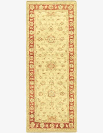 2' 6 x 6' 7 Hand Knotted Peshawar Ziegler Runner Rug