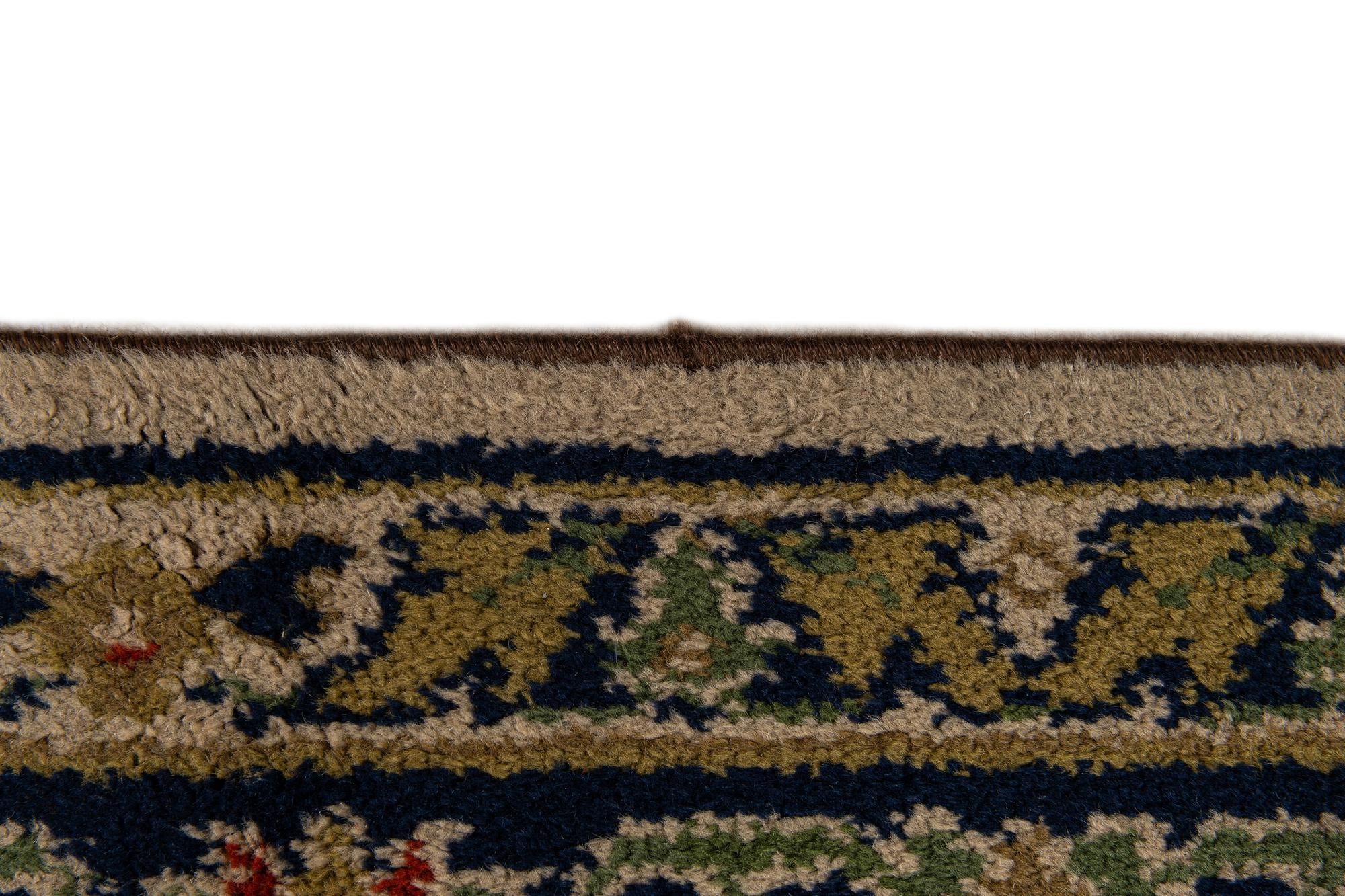 5' x 12' Sarough Wool Runner Rug