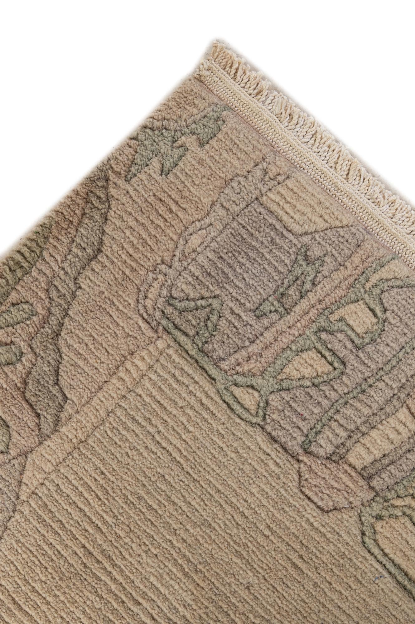 2' 7 x 11' Hand Knotted Tibet Wool Runner Rug