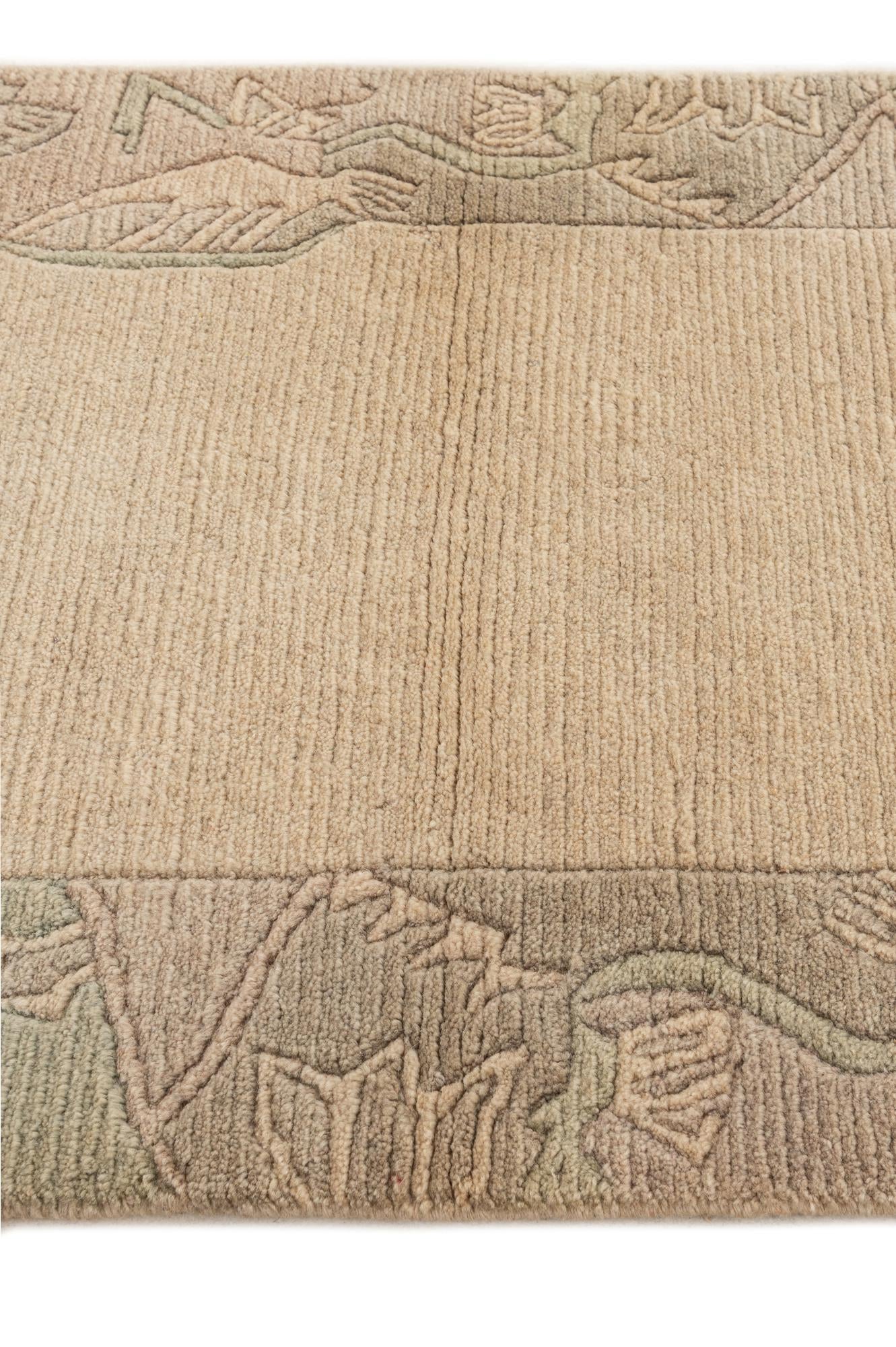 2' 7 x 11' Hand Knotted Tibet Wool Runner Rug