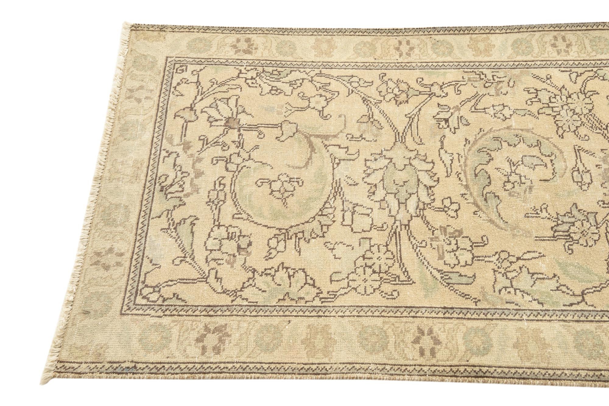 2' 7 x 9' Hand Knotted Ultra Vintage Persian Wool Runner Rug