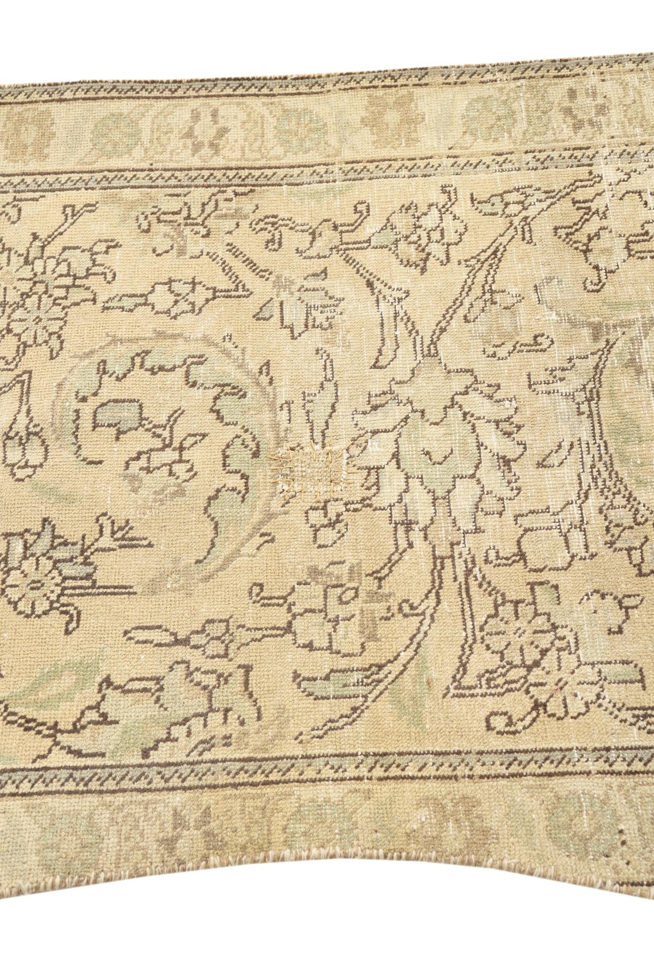 2' 7 x 9' Hand Knotted Ultra Vintage Persian Wool Runner Rug