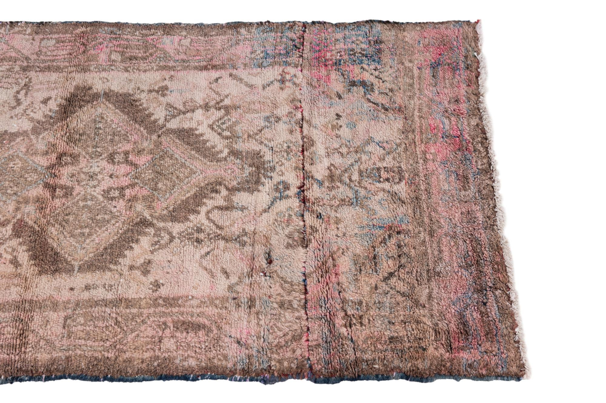 2' 4 x 4' 6 Hand Knotted Ultra Vintage Persian Wool Runner Rug
