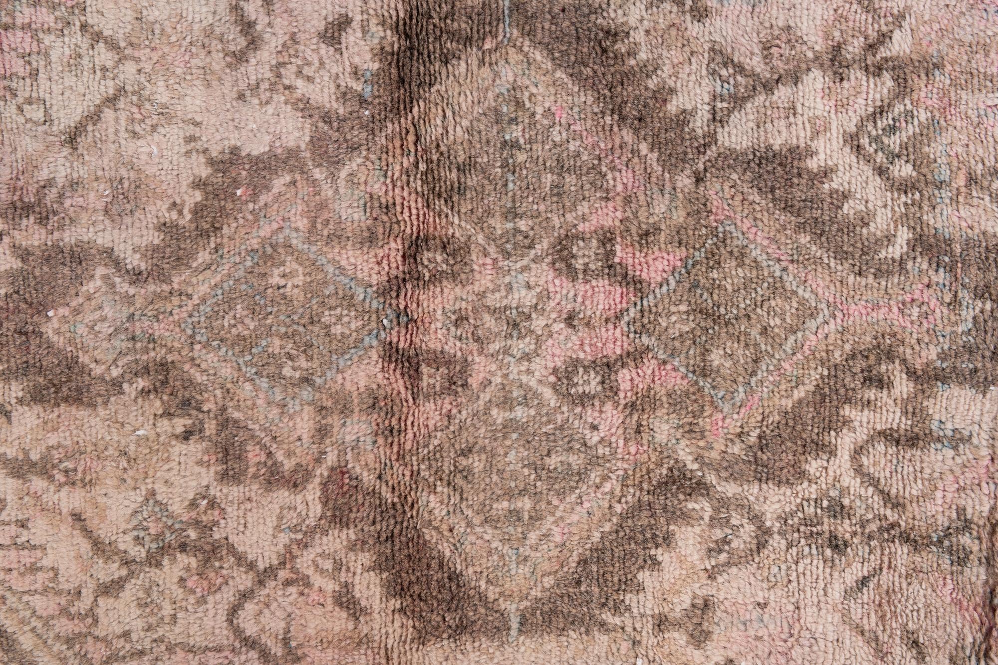 2' 4 x 4' 6 Hand Knotted Ultra Vintage Persian Wool Runner Rug