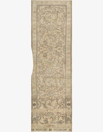 2' 7 x 9' Hand Knotted Ultra Vintage Persian Wool Runner Rug