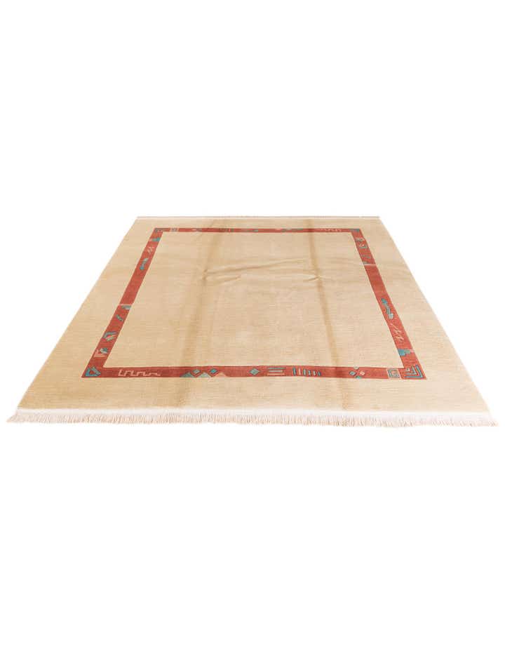 7' 2 x 7' 3 Hand Knotted Tibet Wool Square Rug