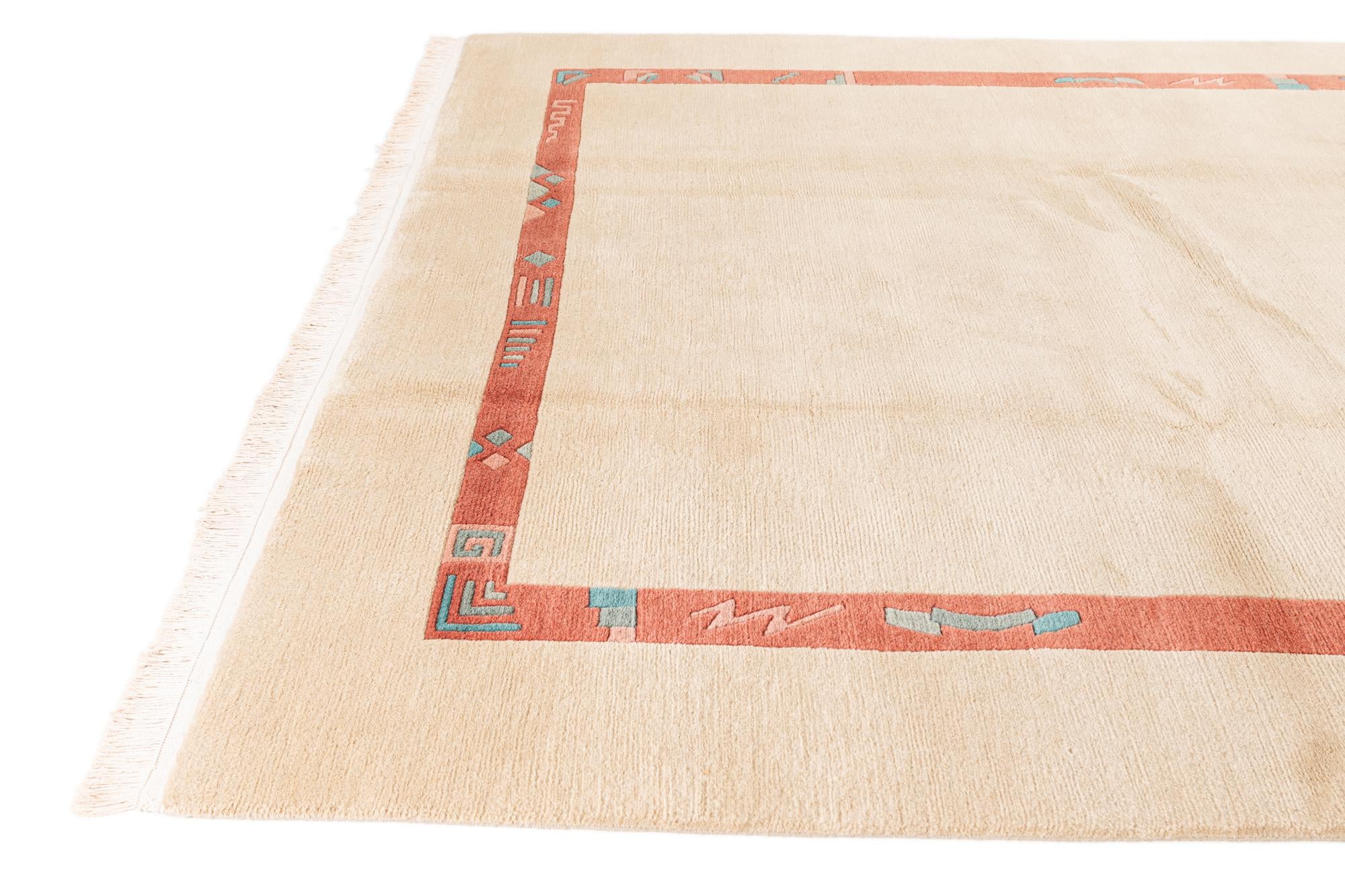 7' 2 x 7' 3 Hand Knotted Tibet Wool Square Rug