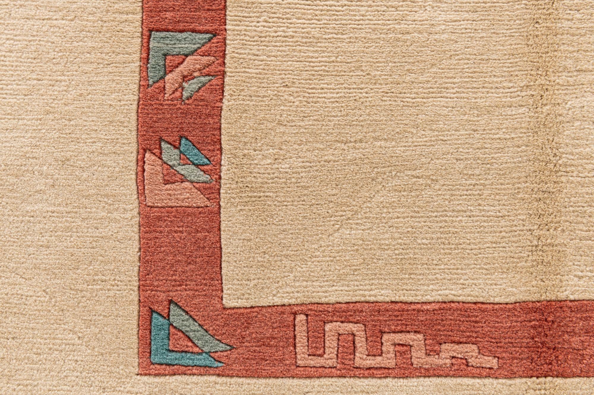 7' 2 x 7' 3 Hand Knotted Tibet Wool Square Rug