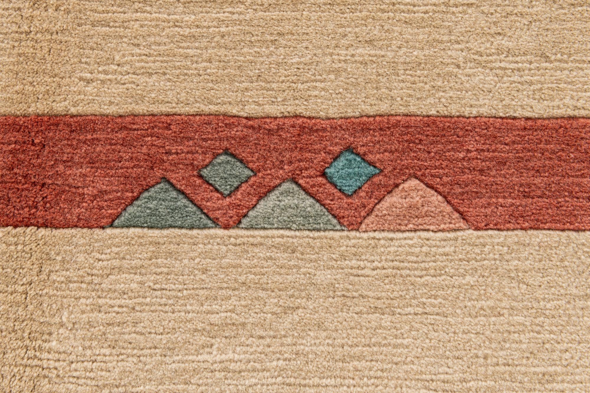 7' 2 x 7' 3 Hand Knotted Tibet Wool Square Rug