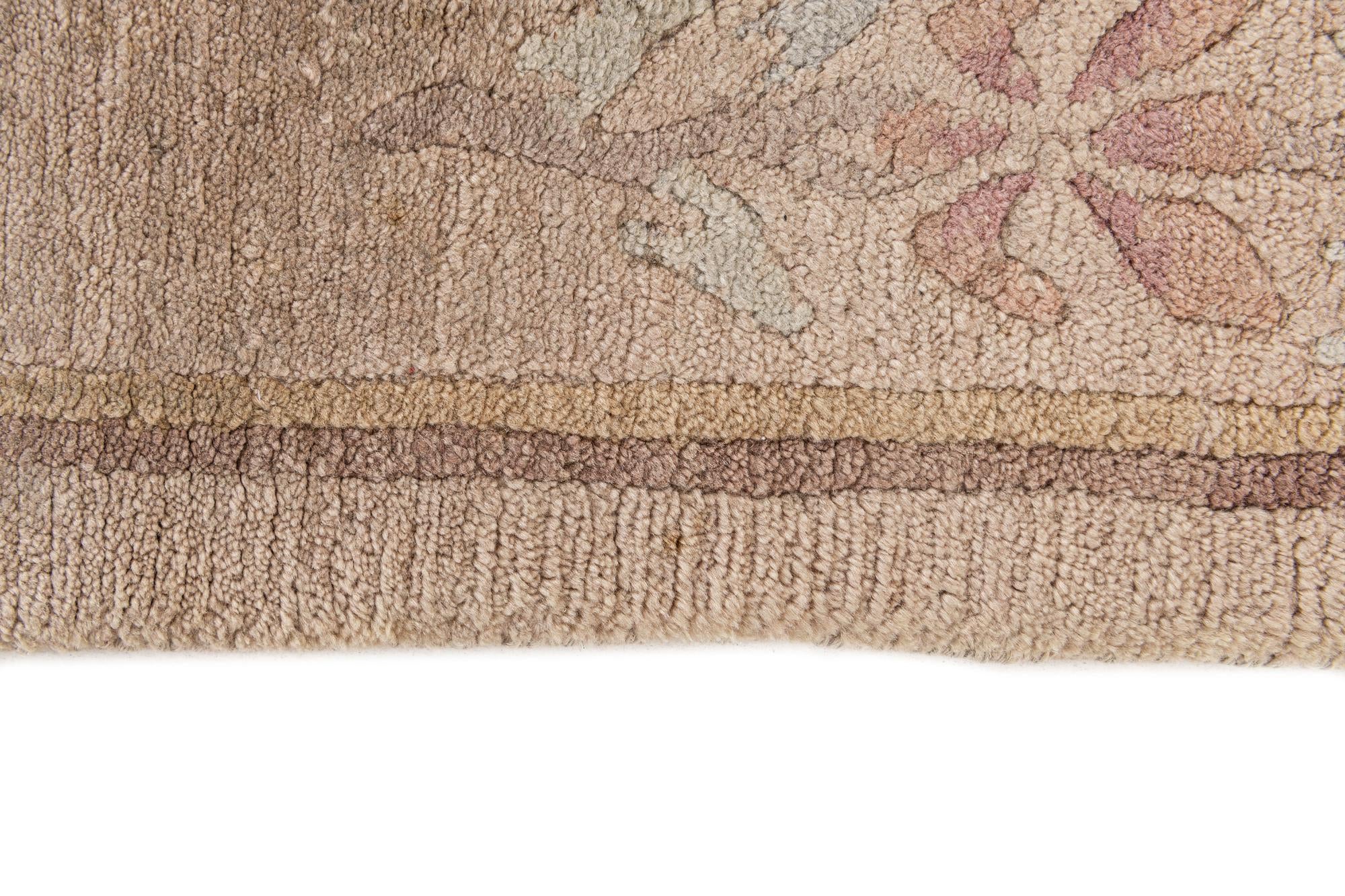 8' x 8' 5 Hand Knotted Tibet Wool Square Rug