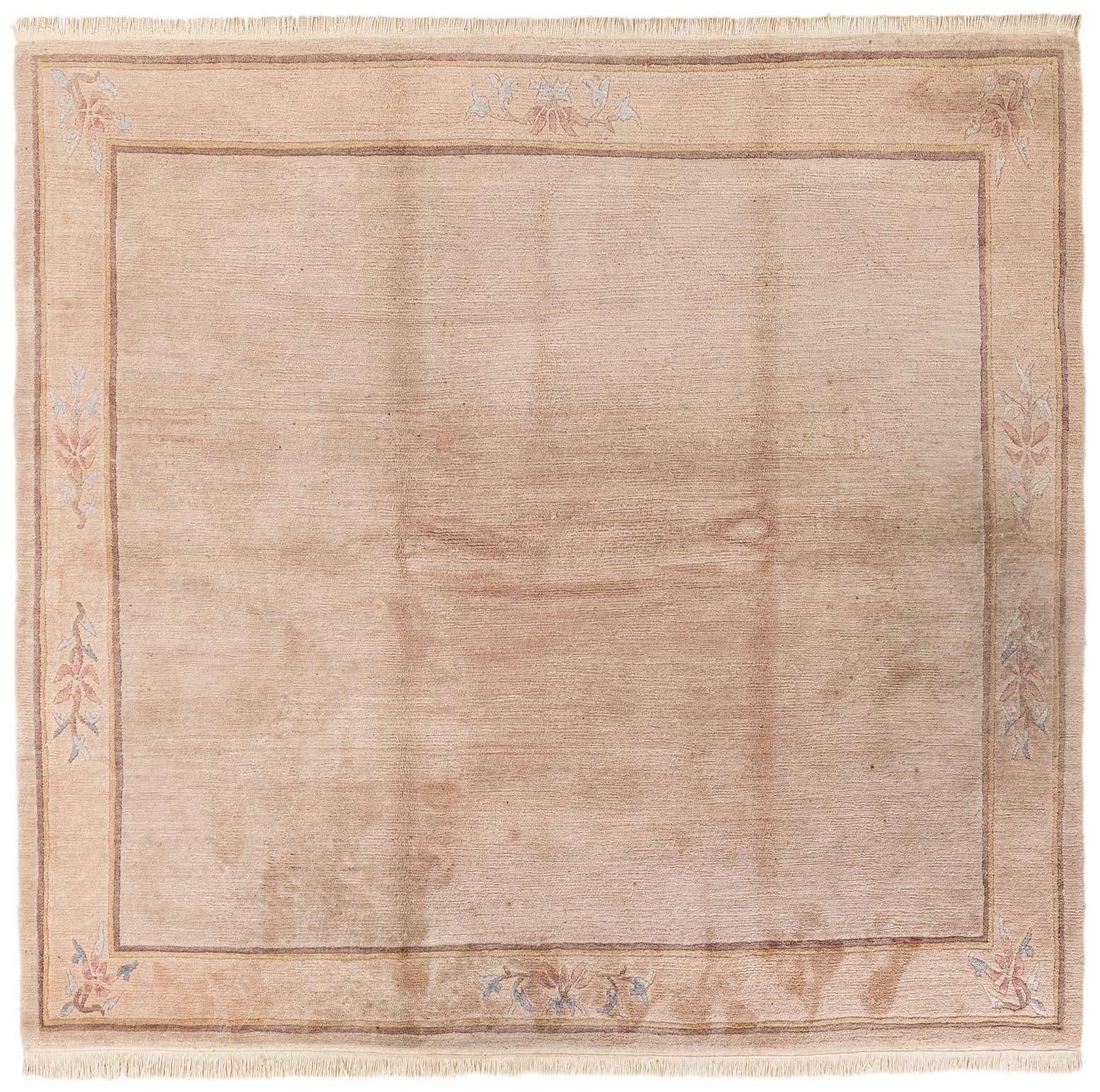 8' x 8' 5 Hand Knotted Tibet Wool Square Rug