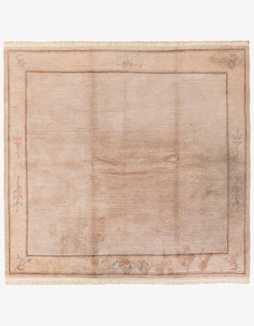 8' x 8' 5 Hand Knotted Tibet Wool Square Rug