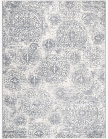 Light Blue and Ivory Monte Carlo Rug