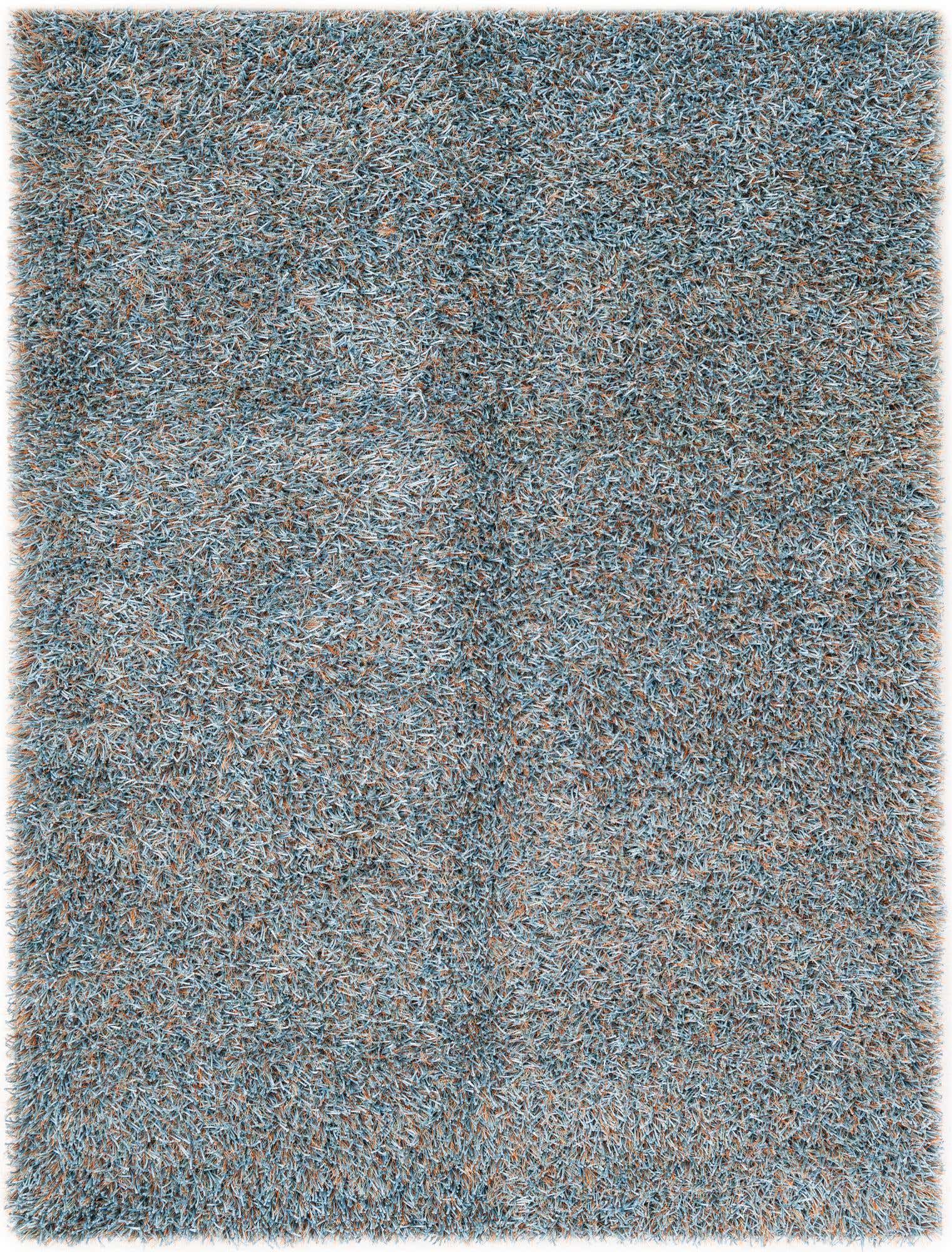 5' x 6' 7 Hand Woven Two-Tone Shag Rug
