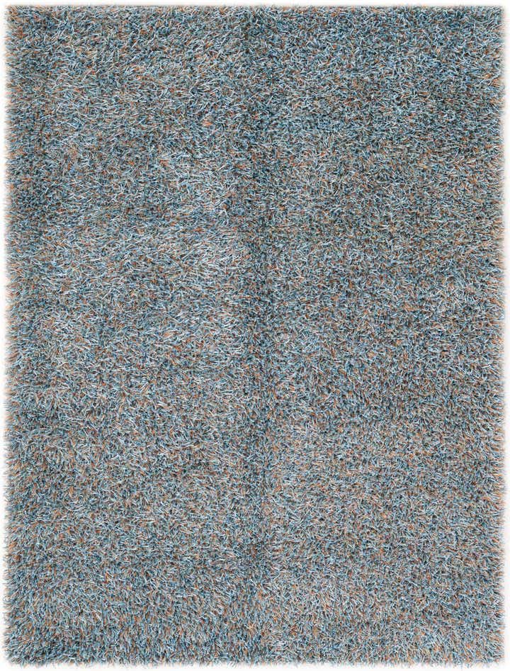 5' x 6' 7 Hand Woven Two-Tone Shag Rug