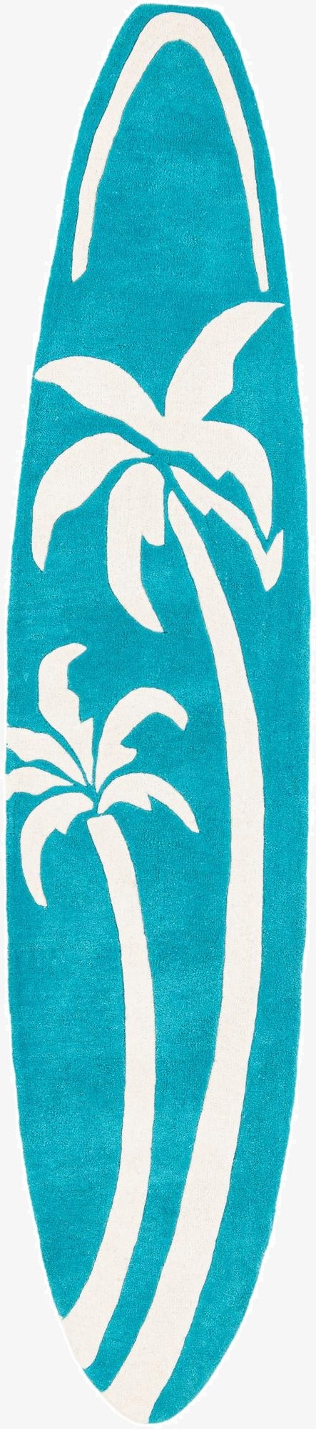 2' x 8' 9 SurfBoard Wool Freeform Rug